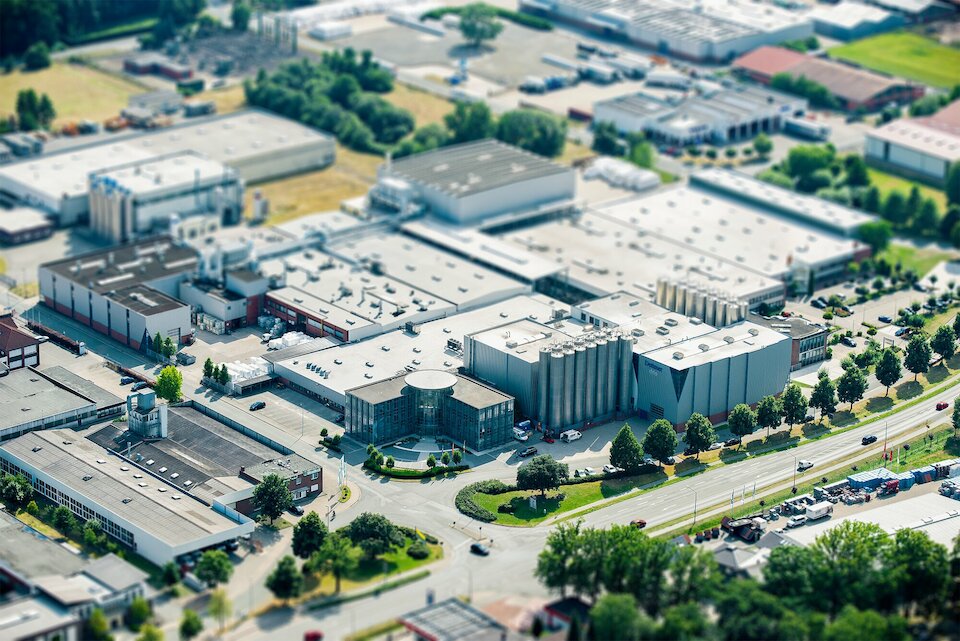 Aerial view of delo headquarters
